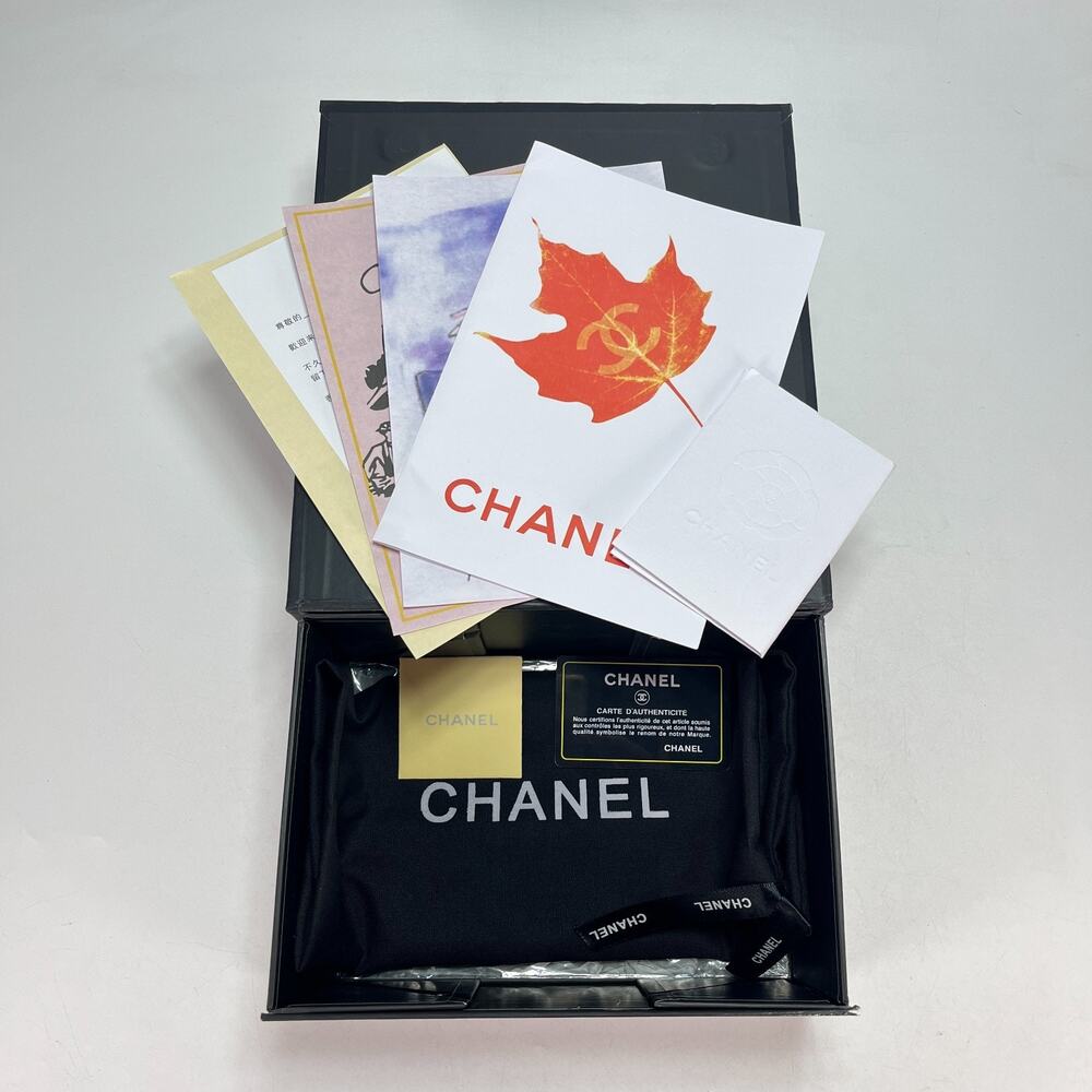 Chanel Maple Leaf Greeting Card Magnetic Gift Box Authenticity Card No Dust Bag